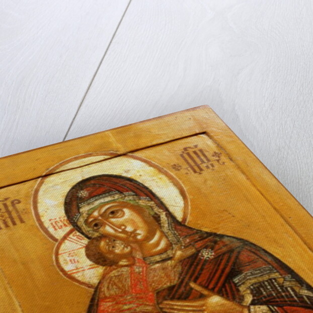 Mother of God of Vladimir, icon from north western Russia, late 17th century by School Russian