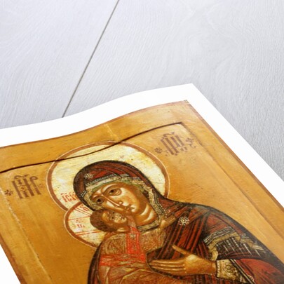 Mother of God of Vladimir, icon from north western Russia, late 17th century by School Russian