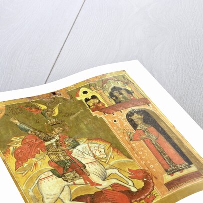 St. George and the Dragon, Ukraine, late 16th century by Russian School