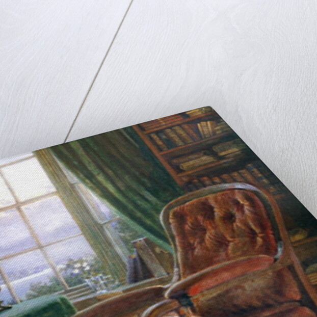 John Ruskin's study at Brantwood, Cumbria, 1882 by William Gersham Collingwood