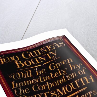 Recruitment board for the Royal Navy, 10th March 1796 by English School