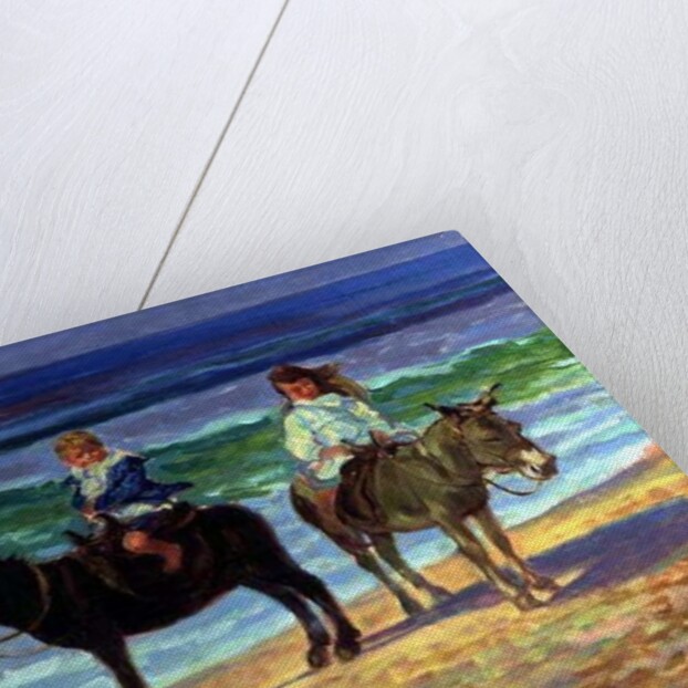 Two Children on Donkeys by Robert Tyndall