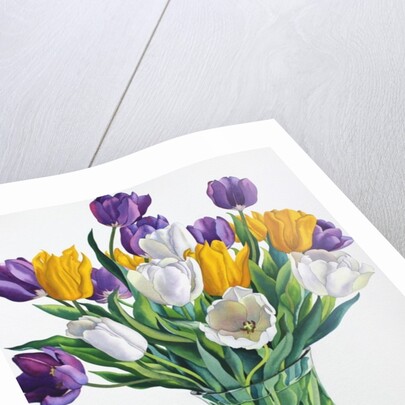 Tulips in Glass Vase, 2015 by Christopher Ryland