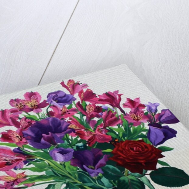 Flowers with Red Rose by Christopher Ryland