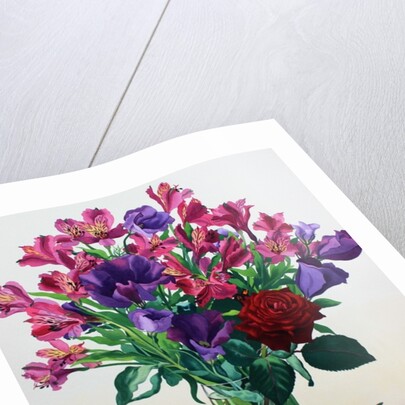 Flowers with Red Rose by Christopher Ryland