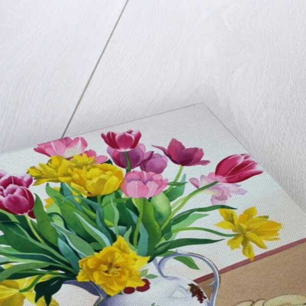 Tulips in Jug with Apples, 2013 by Christopher Ryland