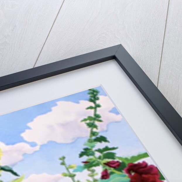 Hollyhocks and Sunflowers, 2003 by Christopher Ryland