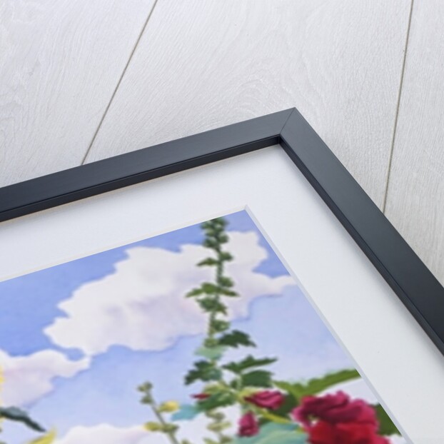 Hollyhocks and Sunflowers, 2003 by Christopher Ryland