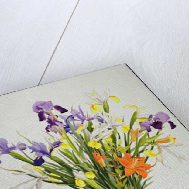 Irises and Lilies in a Dutch Jug, 1990 by Christopher Ryland