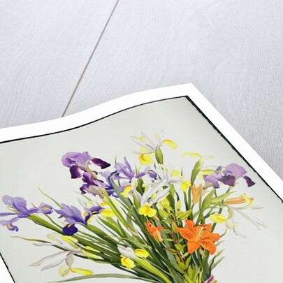 Irises and Lilies in a Dutch Jug, 1990 by Christopher Ryland