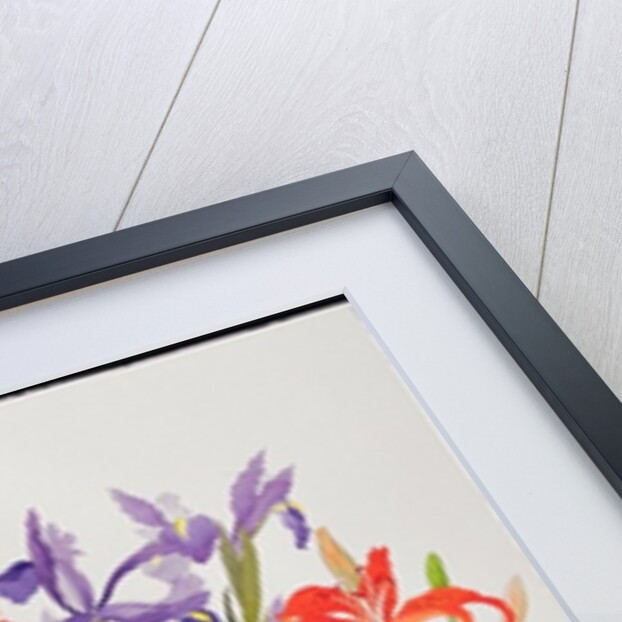 Flowers in a Black and White Jug by Christopher Ryland