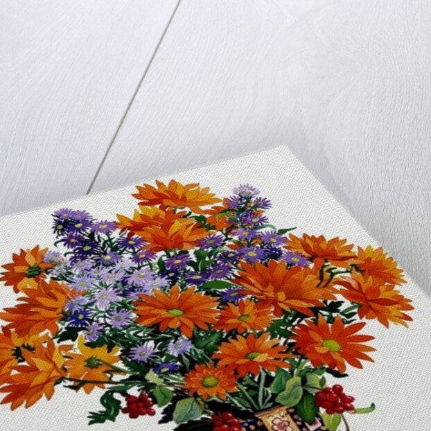 Orange Chrysanthemums by Christopher Ryland