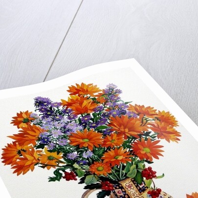Orange Chrysanthemums by Christopher Ryland
