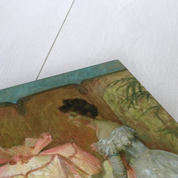 Lamplight Study of Interior with Lady, 1891 by Frank Dicksee