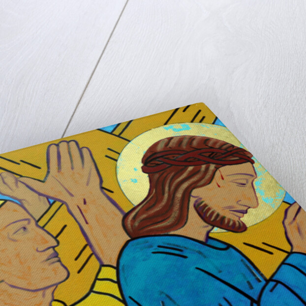 Simon helps Jesus, 2017 by Sara Hayward