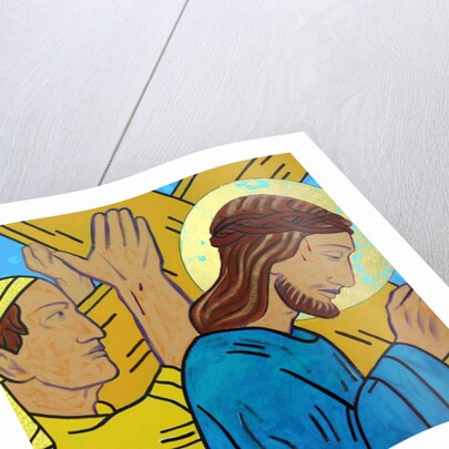 Simon helps Jesus, 2017 by Sara Hayward