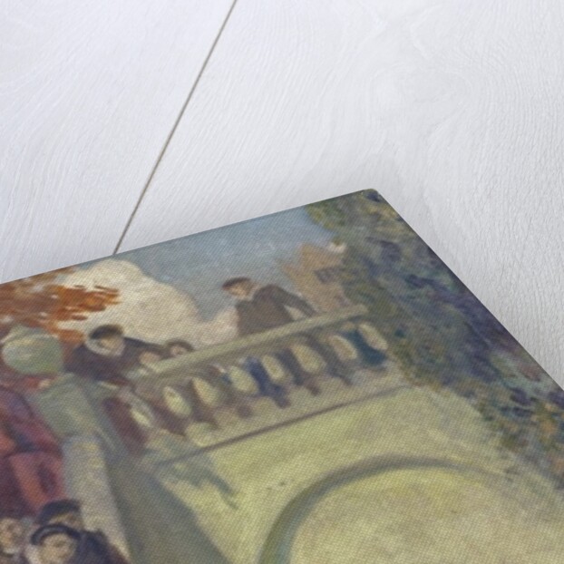 Queen Elizabeth I knighting Sir John Young on the steps of his property, The Great House, Bristol, 1910-20 by Ernest Board