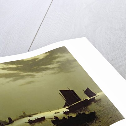 Scarborough Castle Hill and Harbour by Moonlight, 1876 by Henri Philippe Neumans