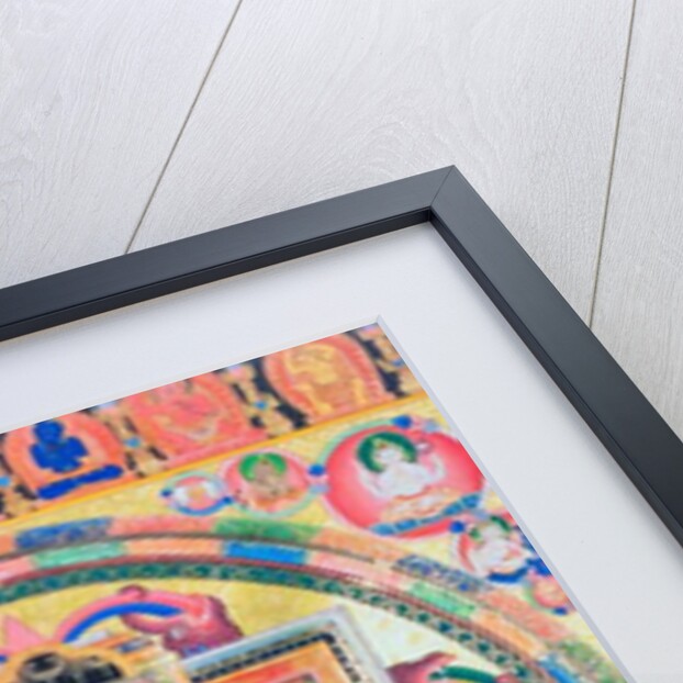 Panchabuddha Mandala, depicting five forms of Buddha symbolising five kinds of wisdom by School Nepalese