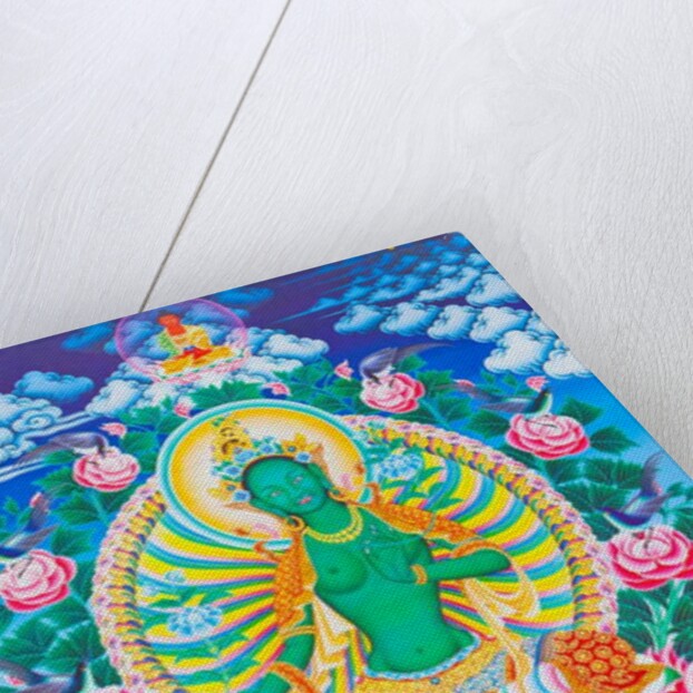 Image depicting the green Tara, the maternal protector from all dangers in the ocean of existence by School Nepalese
