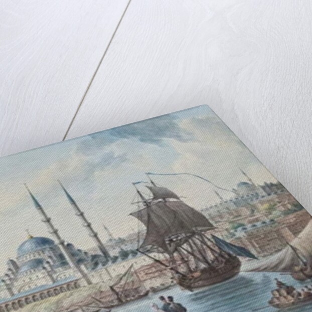 Yeni Camii and the port of Istanbul, 1789 by Jean-Baptiste Hilair