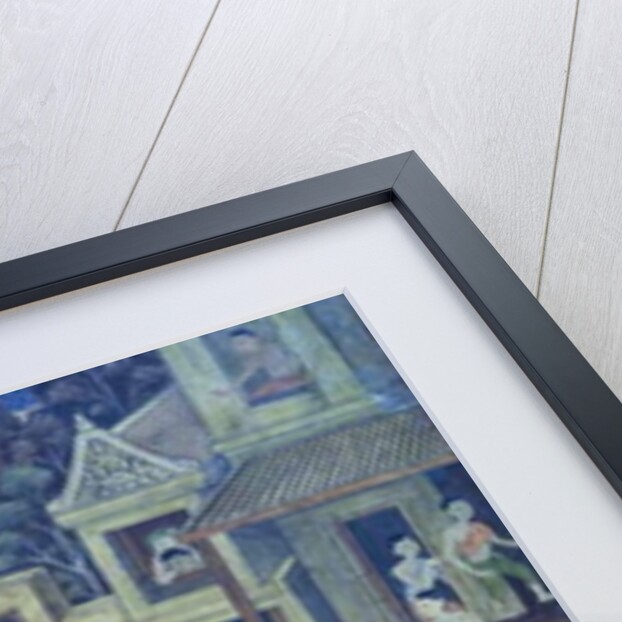 Mural with scenes of Thai culture, Wat Pho, Bangkok, Thailand by Anonymous