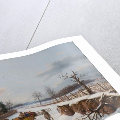 Sleighing Scene Near Philadelphia, 1841 by Thomas Birch