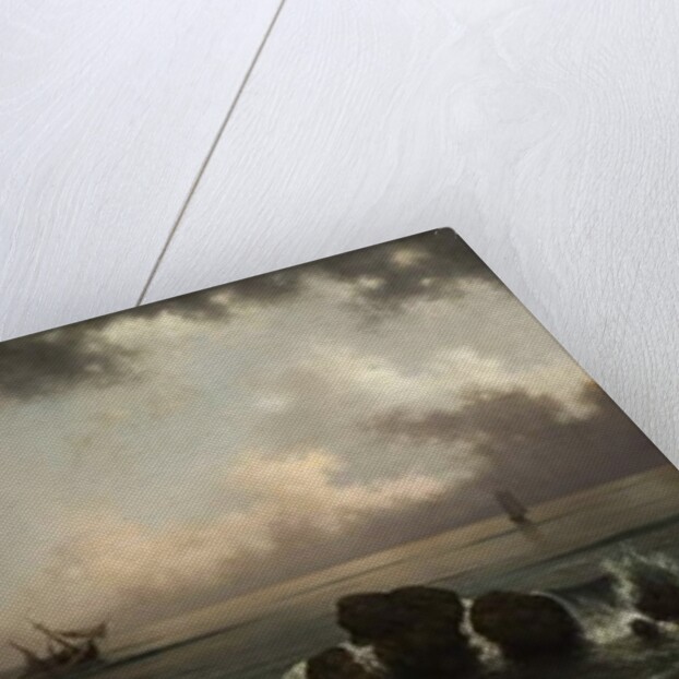 Coastal Scene with Sinking Ship, 1863 by Martin Johnson Heade