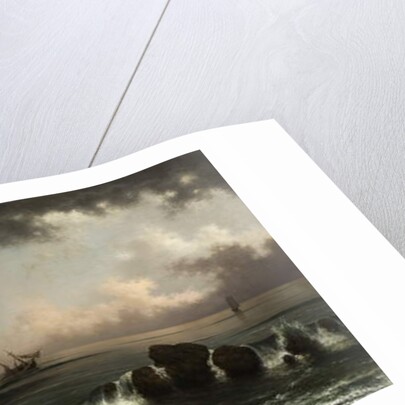 Coastal Scene with Sinking Ship, 1863 by Martin Johnson Heade