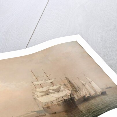 Merchantmen Off Boston Harbor, 1863 by Fitz Henry Lane