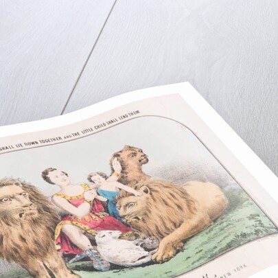 The Lion and the Lamb Shall Lie Down Together and The Little Child Shall Lead Them, c.1840 by T. W. Strong