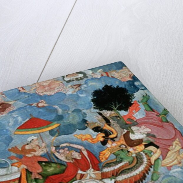 Krishna's combat with Indra, c.1590 by Indian School