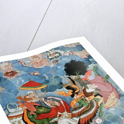 Krishna's combat with Indra, c.1590 by Indian School