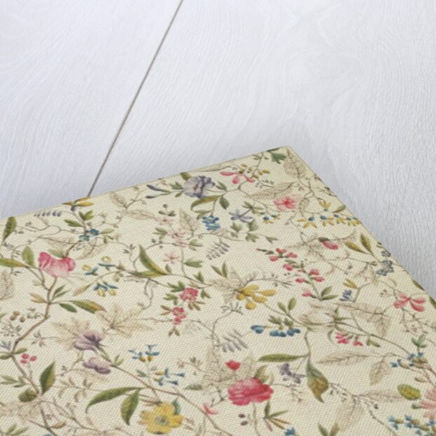 Wild flowers design for silk material, c.1790 by William Kilburn