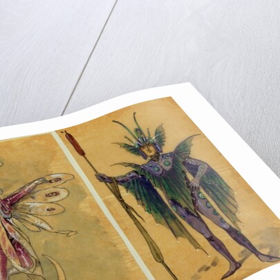 Two costume designs for fairies by C. Wilhelm