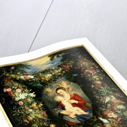 The Virgin and child in a garland of fruit and flowers, c.1614-18 by Jan & Rubens P.P. Brueghel