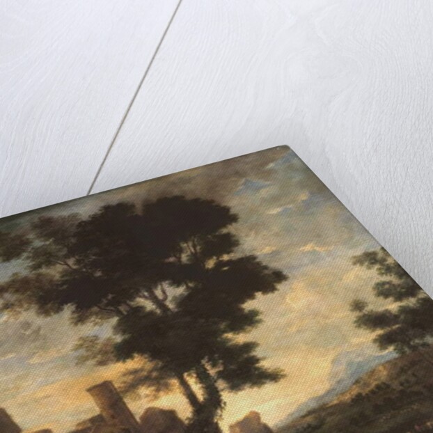 Landscape with Leto and the peasants transformed into frogs by Benito-Manuel de Aguero