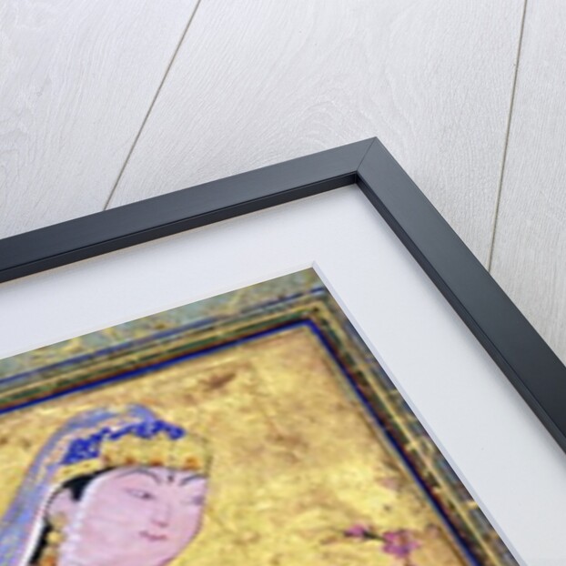 Portrait of Hamida Banu Begum, holding a seal by Persian School