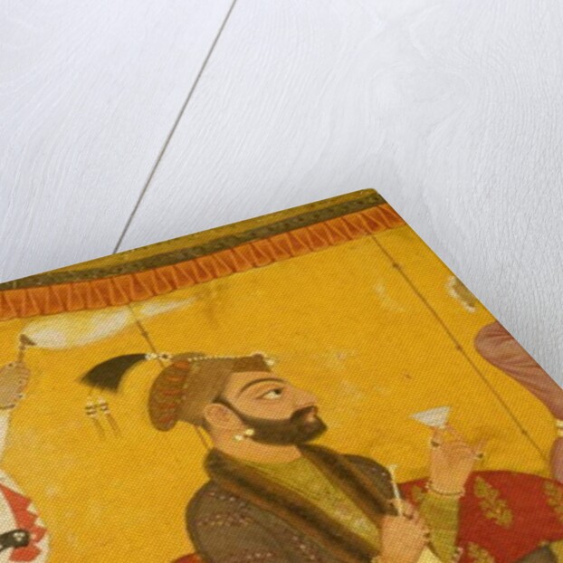 47.110/359 Gosain Narayan takes poison in the presence of Emperor Jahangir, Nurpur, Pahari School, 1725 by Indian School