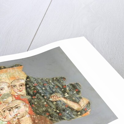 Buddha with his Six Disciples, from Miran, 3rd-4th century painting) by School Indian