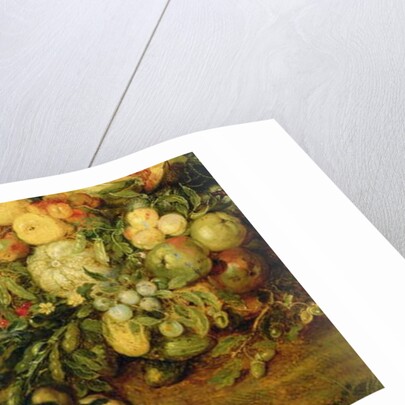 The Virgin and child in a garland of fruit and flowers, detail of animals, c.1614-18 by Jan & Rubens P.P. Brueghel