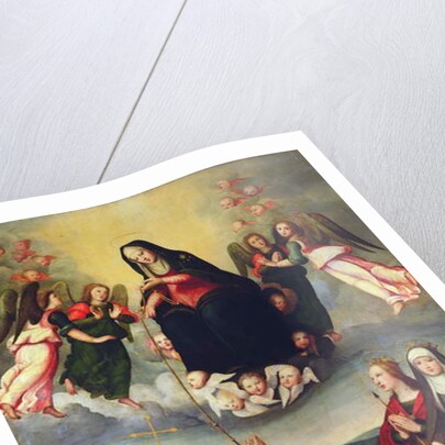 The Virgin of the Sacred Girdle with SS. Thomas, Francis, John the Baptist, Ursula and Elizabeth of Hungary by Ridolfo Il Ghirlandaio