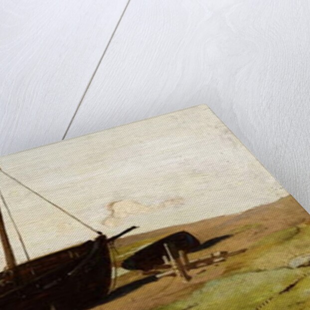 Stranded Boats, Porlock Weir, 1879 by Frederick George Cotman