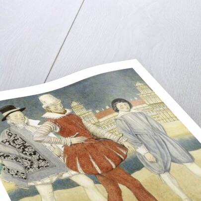 Mercutio and Benvolio - Romeo & Juliet, 1927 by Norman Wilkinson