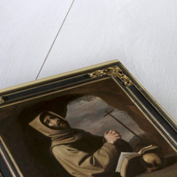 St. Francis in Prayer in a Grotto, 1650-55 by Francisco de Zurbaran