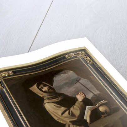 St. Francis in Prayer in a Grotto, 1650-55 by Francisco de Zurbaran