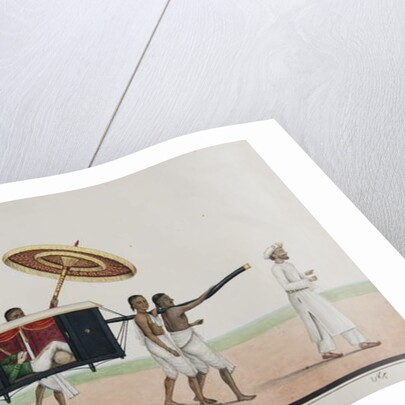 Thomas Holroyd reads in his palanquin, c.1835 by Shaik Muhammad Amir of Karraya