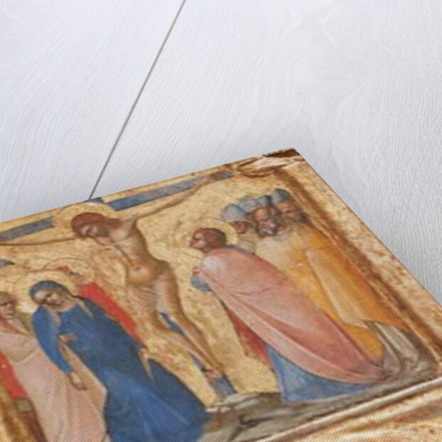 Detail of Madonna and Child with Angels, the Crucifixion, and Twelve Apostles or Saints, c.1360 by Lorenzo Veneziano