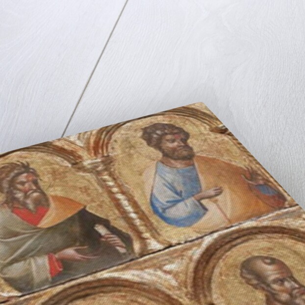 Detail of Madonna and Child with Angels, the Crucifixion, and Twelve Apostles or Saints,c.1360 by Lorenzo Veneziano