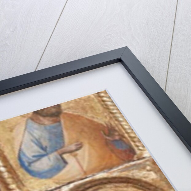 Detail of Madonna and Child with Angels, the Crucifixion, and Twelve Apostles or Saints,c.1360 by Lorenzo Veneziano